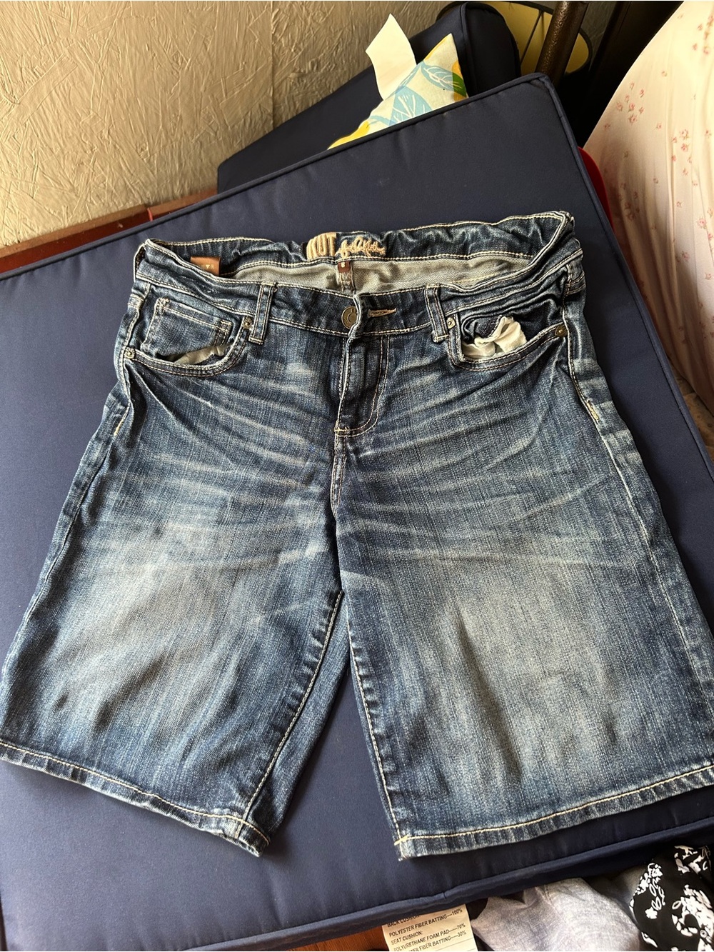 Kut from the Kloth Faded Blue Denim Jean Shorts